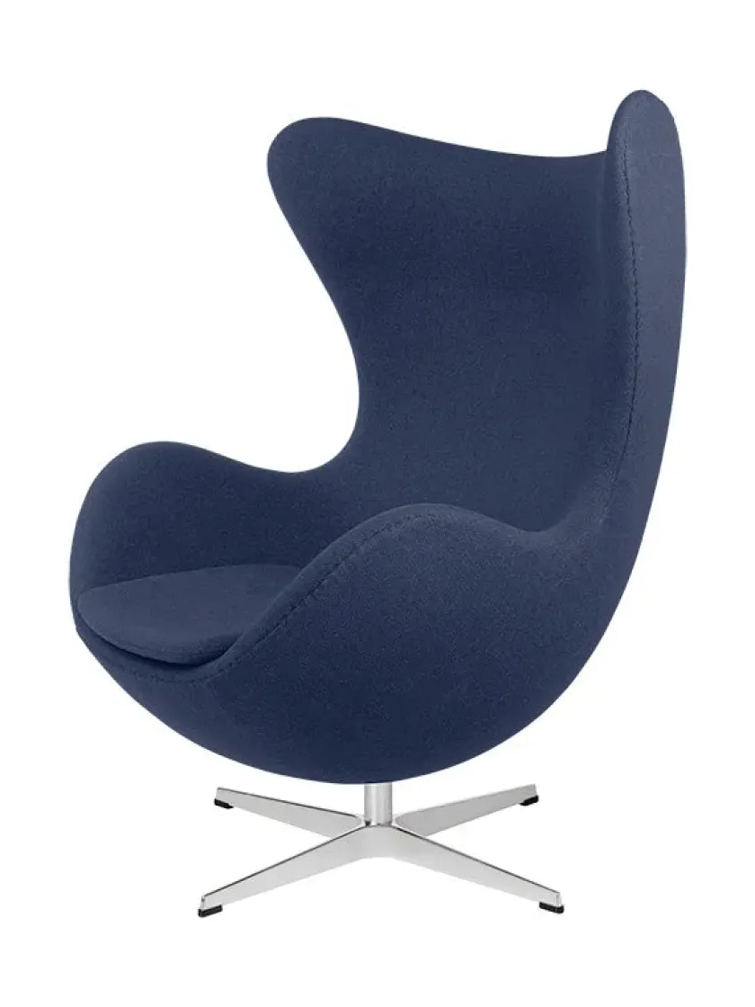 Fritz Hansen 3316 Ægget af Arne Jacobsen læder> Loungestole|Lænestole