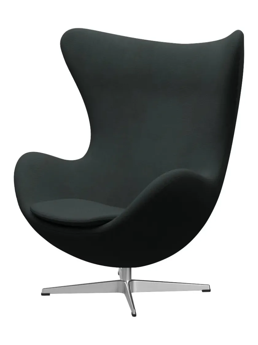 Fritz Hansen 3316 Ægget af Arne Jacobsen læder> Loungestole|Lænestole