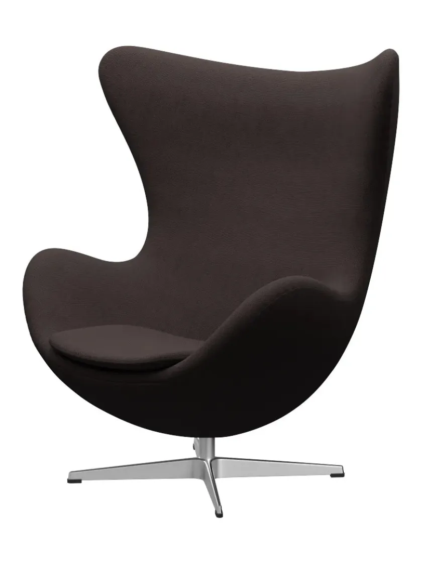Fritz Hansen 3316 Ægget af Arne Jacobsen læder> Loungestole|Lænestole