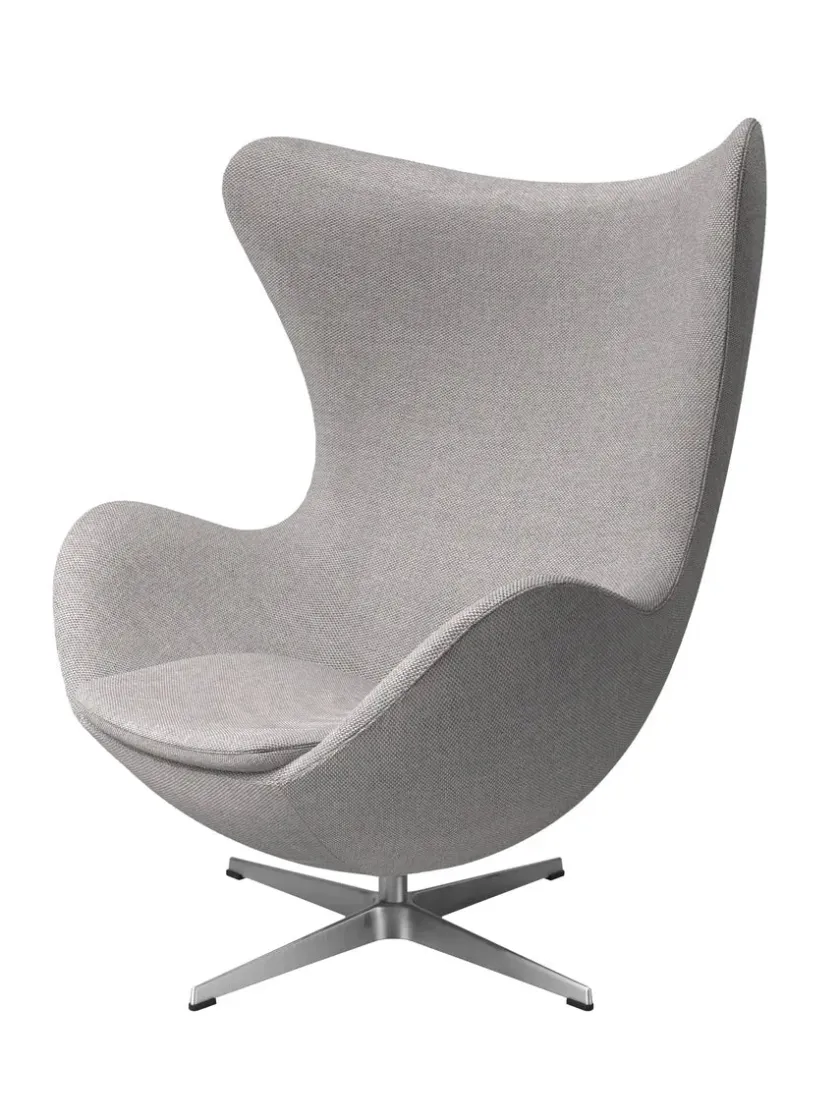 Fritz Hansen 3316 Ægget af Arne Jacobsen læder> Loungestole|Lænestole