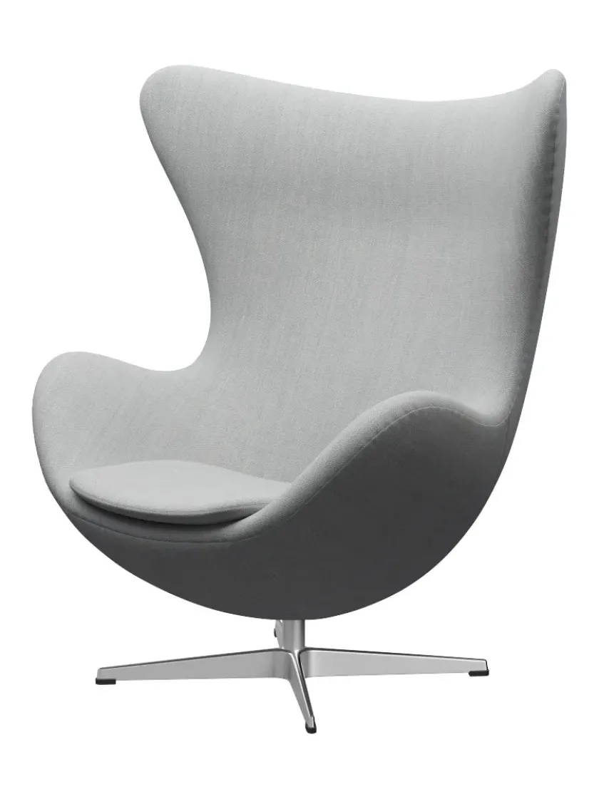 Fritz Hansen 3316 Ægget af Arne Jacobsen læder> Loungestole|Lænestole