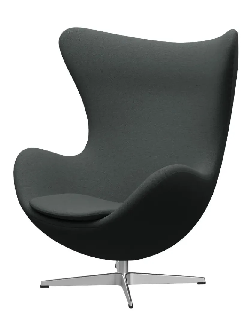 Fritz Hansen 3316 Ægget af Arne Jacobsen læder> Loungestole|Lænestole