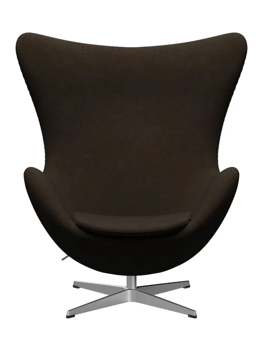 Fritz Hansen 3316 Ægget af Arne Jacobsen læder> Loungestole|Lænestole