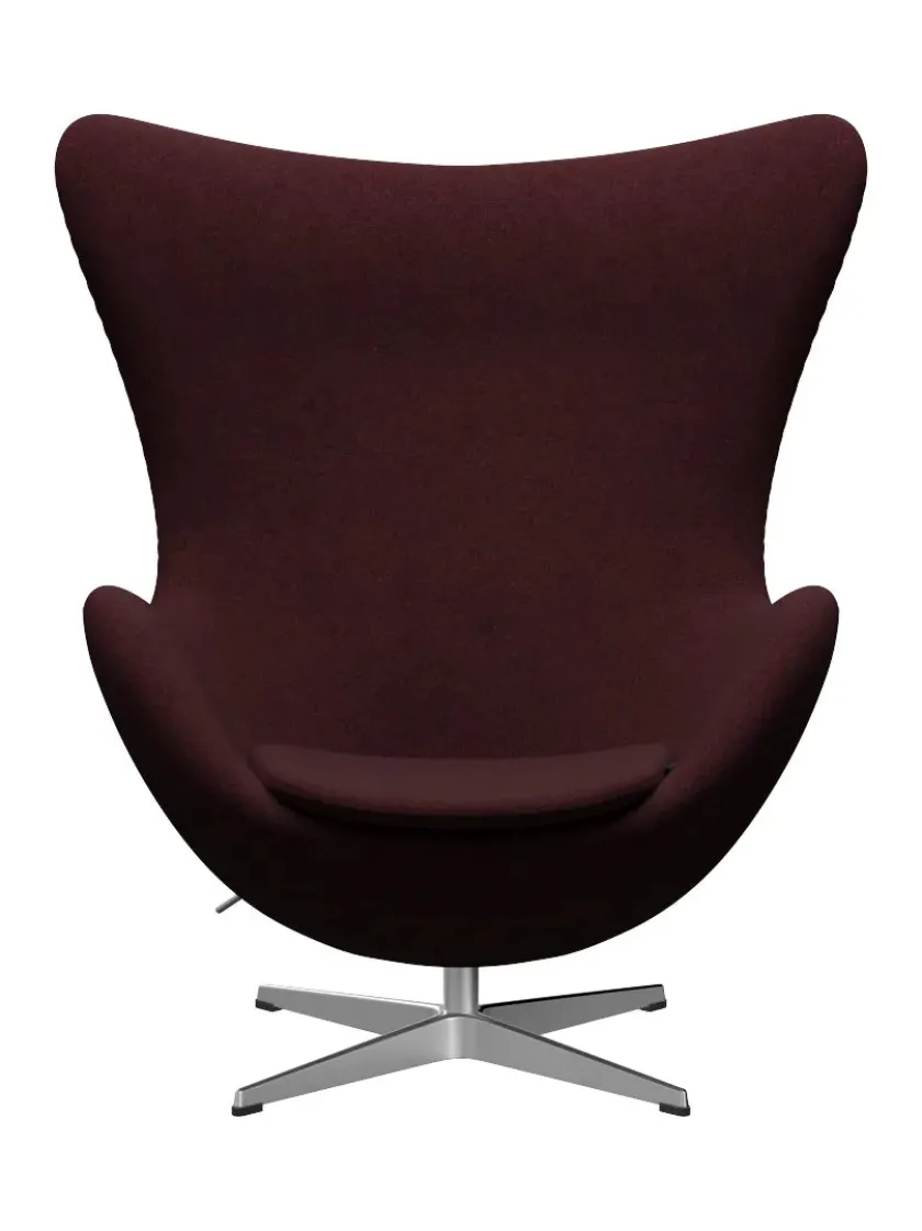 Fritz Hansen 3316 Ægget af Arne Jacobsen læder> Loungestole|Lænestole