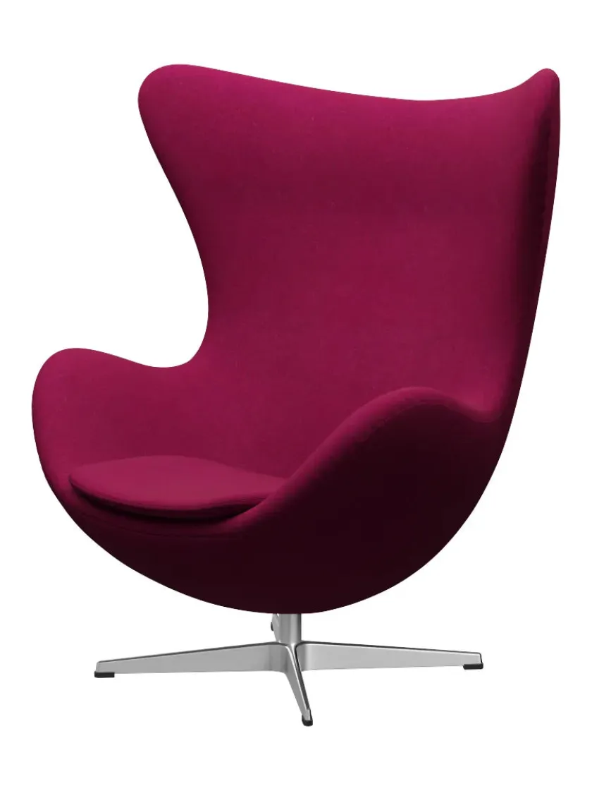 Fritz Hansen 3316 Ægget af Arne Jacobsen læder> Loungestole|Lænestole