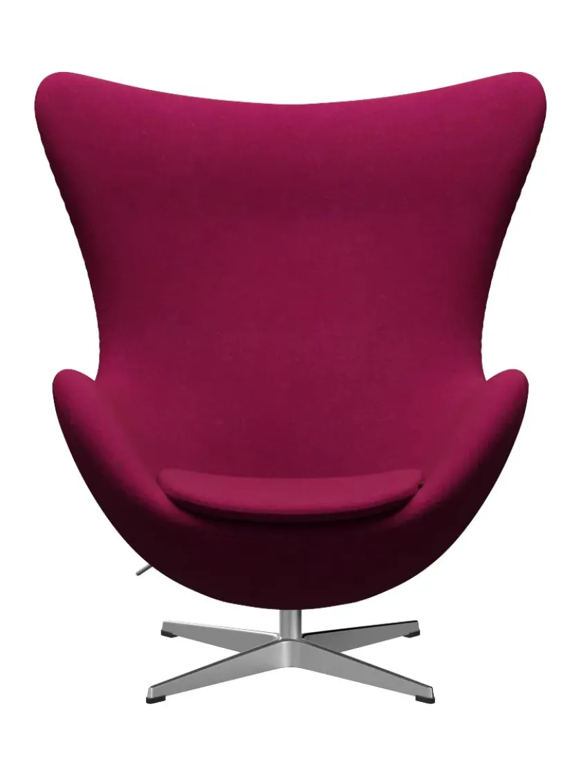 Fritz Hansen 3316 Ægget af Arne Jacobsen læder> Loungestole|Lænestole