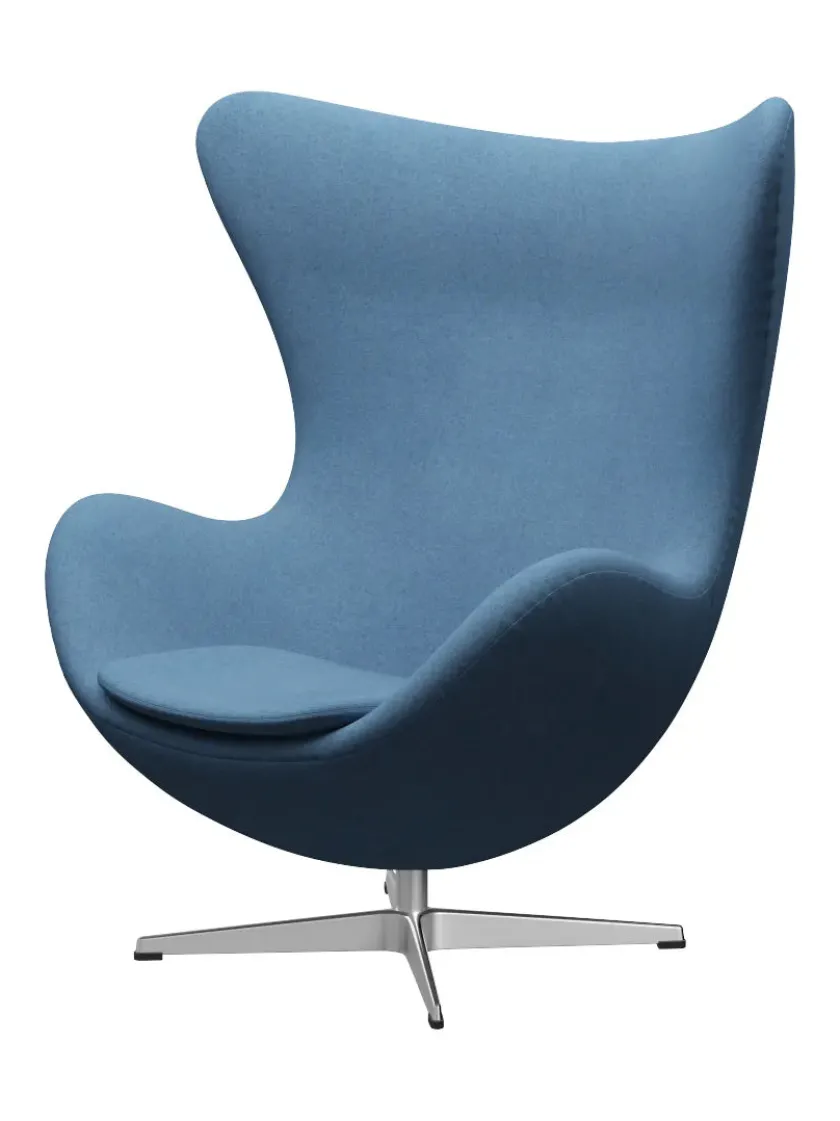 Fritz Hansen 3316 Ægget af Arne Jacobsen læder> Loungestole|Lænestole