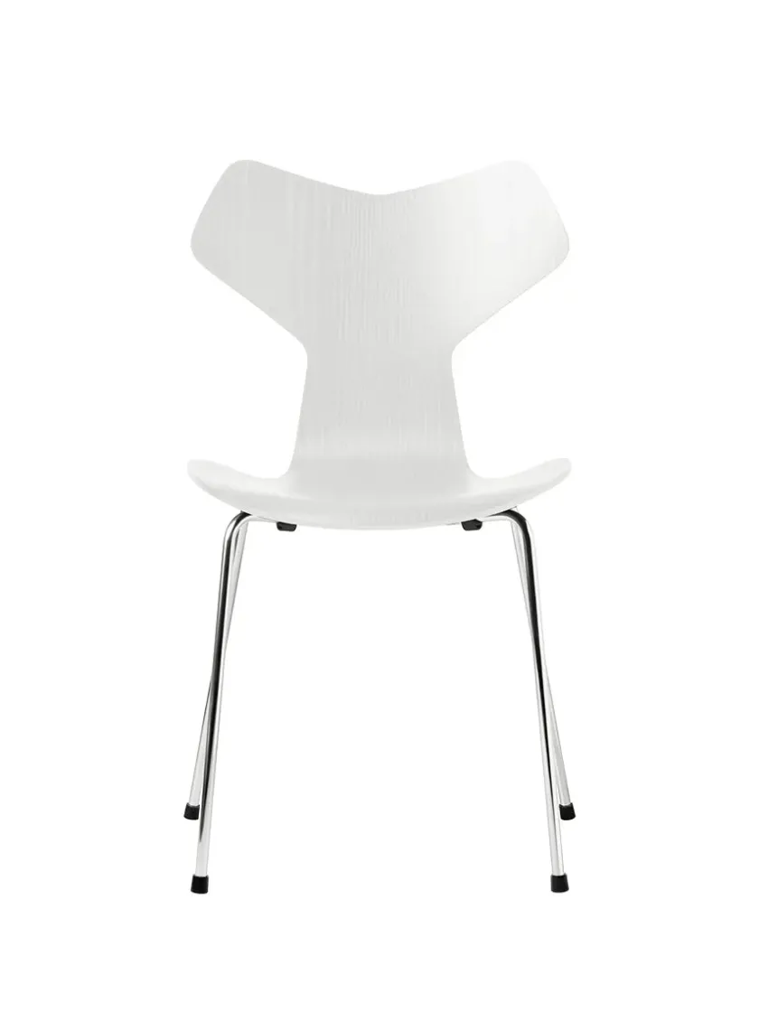 Fritz Hansen 3130 Grand Prix stol i farvet ask af Arne Jacobsen> Spisebordsstole