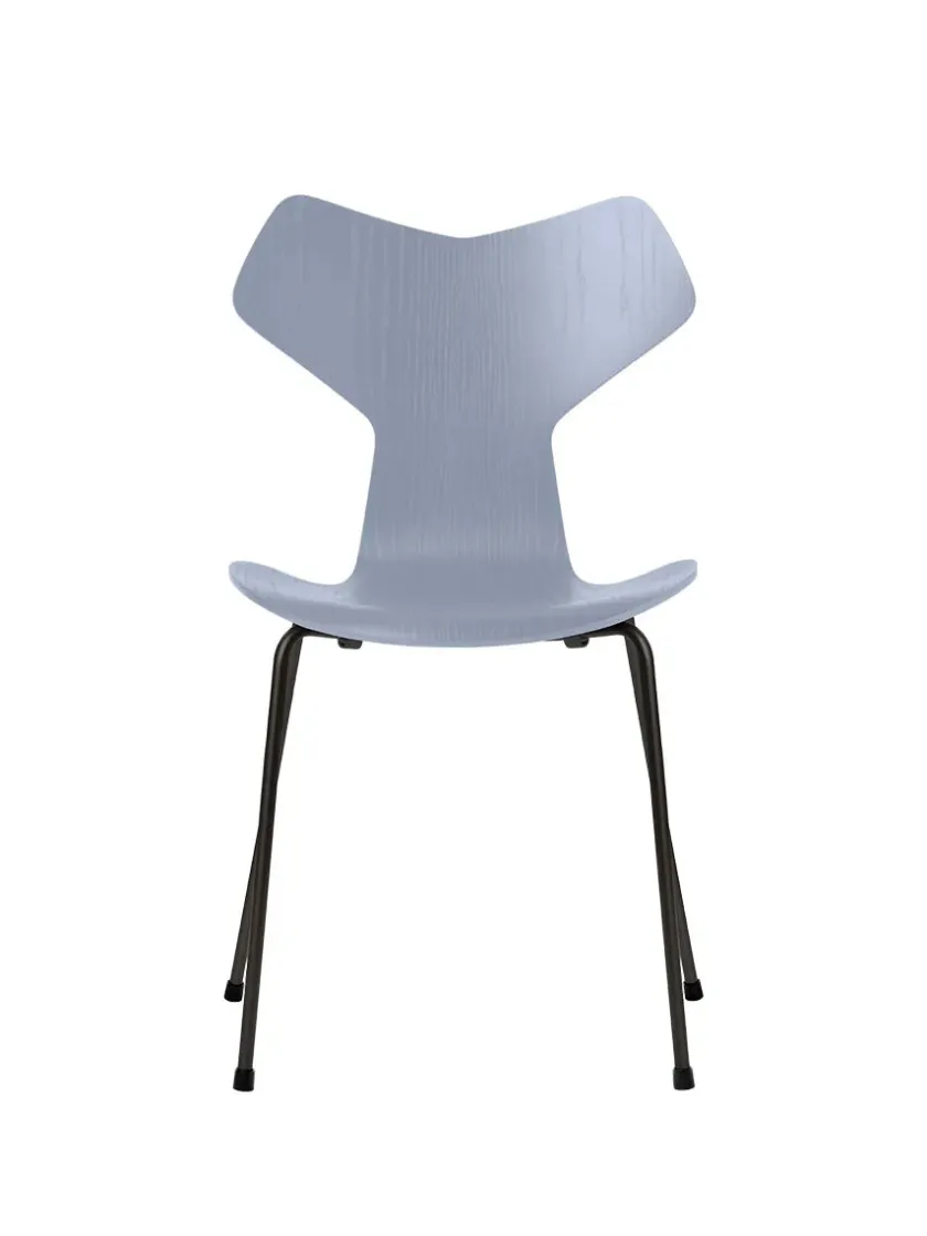 Fritz Hansen 3130 Grand Prix stol i farvet ask af Arne Jacobsen> Spisebordsstole