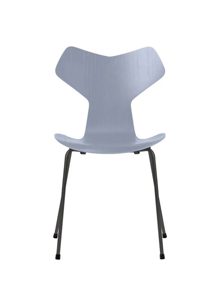 Fritz Hansen 3130 Grand Prix stol i farvet ask af Arne Jacobsen> Spisebordsstole
