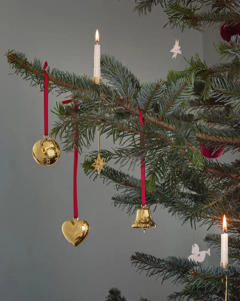 Georg Jensen 2024 Julehjerte, palladiumbelagt messing fra> Juletræspynt