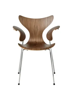Fritz Hansen 3208 Liljen armstol i valnød af Arne Jacobsen> Spisebordsstole