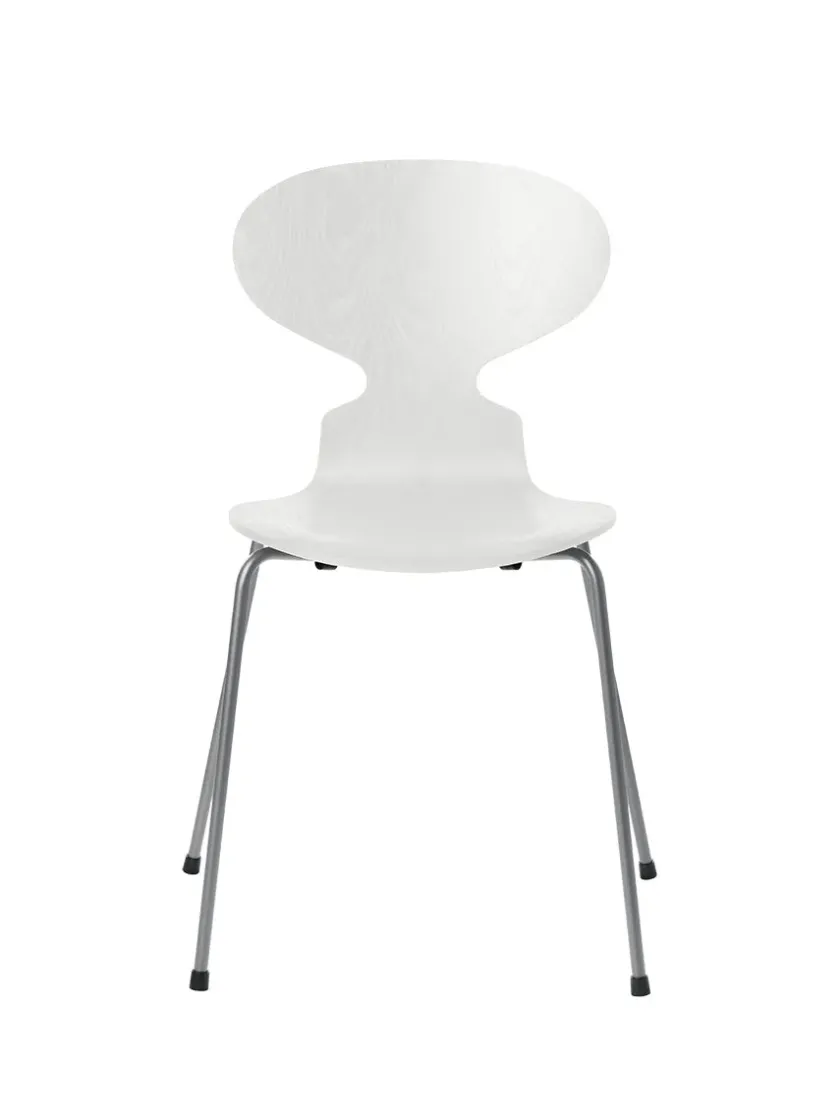 Fritz Hansen 3101 Myren Stol i farvet ask af Arne Jacobsen> Spisebordsstole