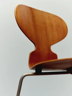 Fritz Hansen 3101 Myren Stol i natur finer af Arne Jacobsen> Spisebordsstole