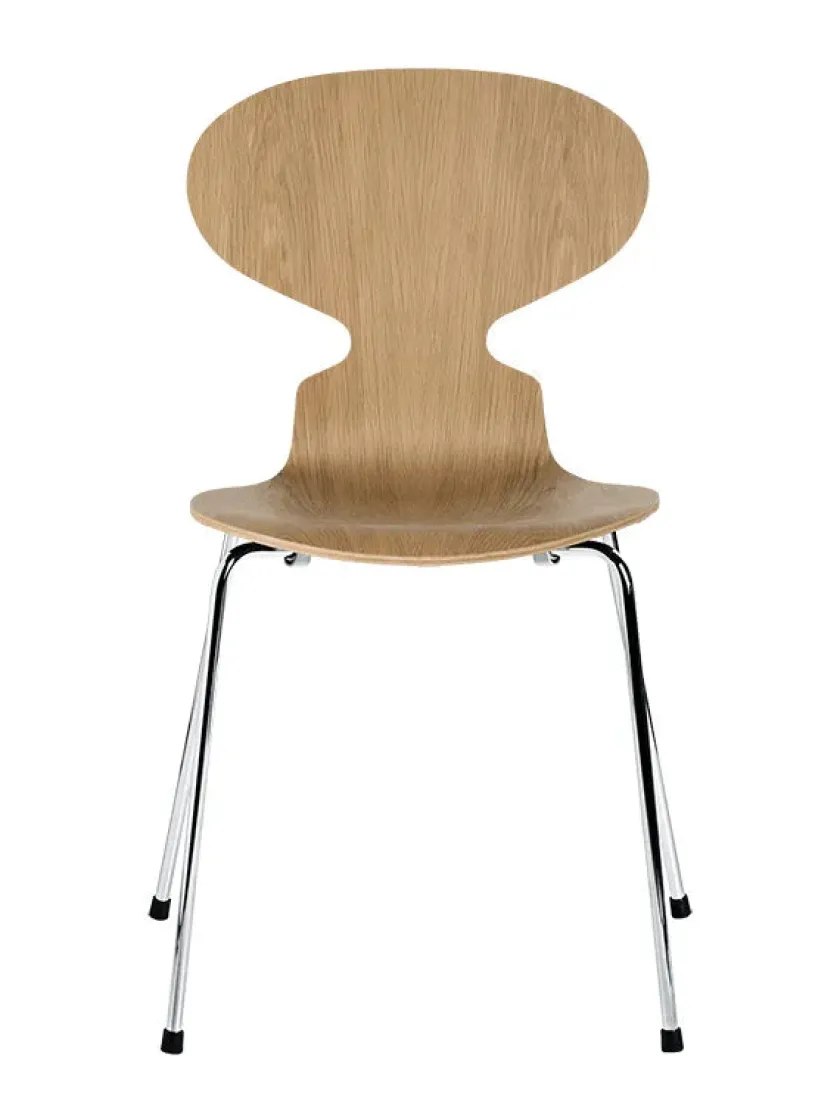 Fritz Hansen 3101 Myren Stol i natur finer af Arne Jacobsen> Spisebordsstole