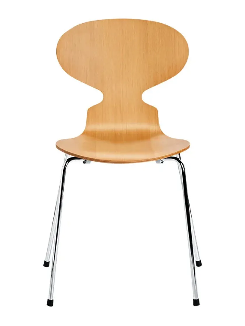 Fritz Hansen 3101 Myren Stol i natur finer af Arne Jacobsen> Spisebordsstole