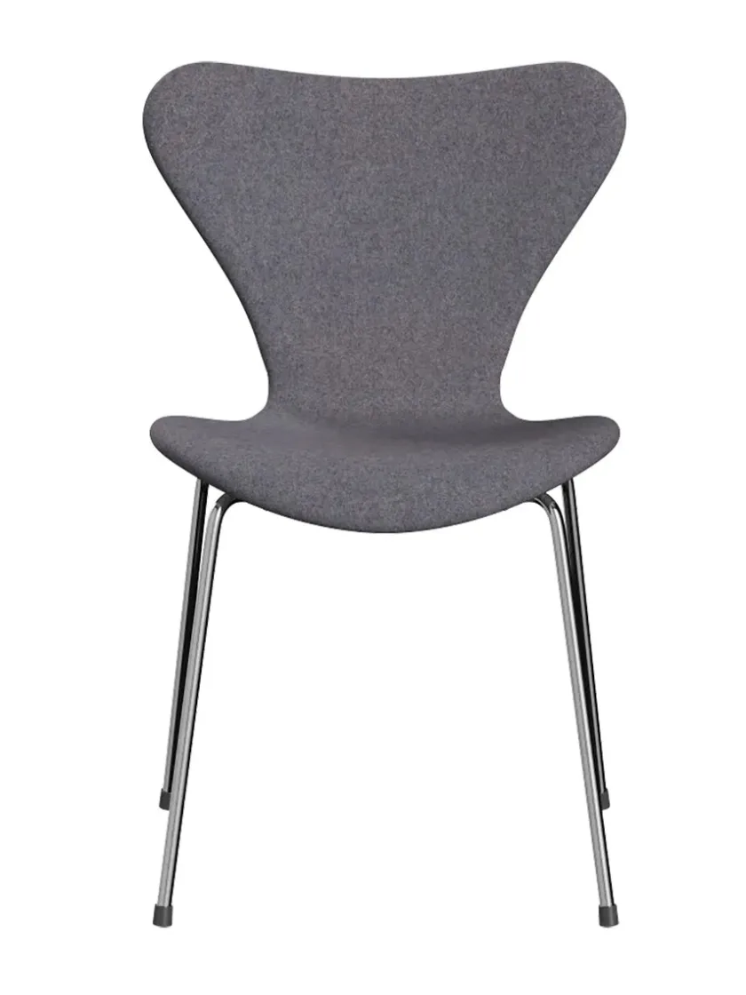 Fritz Hansen 3107 Serie 7, fuldpolstret af Arne Jacobsen> Spisebordsstole