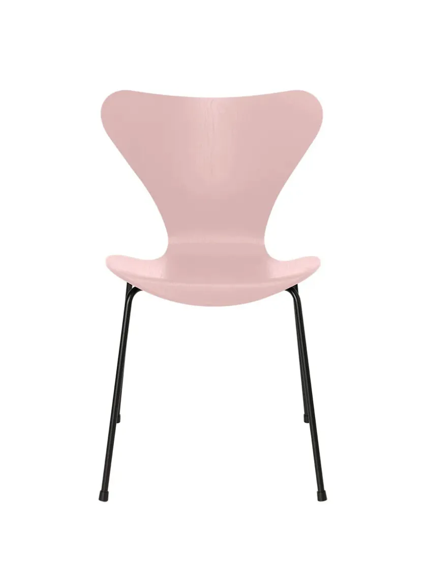 Fritz Hansen 3107 Serie 7 stol i farvet ask af Arne Jacobsen> Spisebordsstole