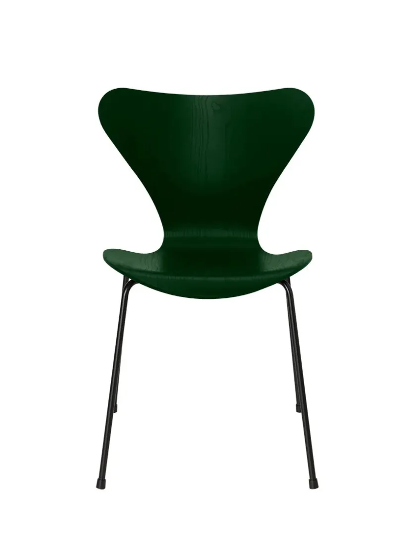 Fritz Hansen 3107 Serie 7 stol i farvet ask af Arne Jacobsen> Spisebordsstole