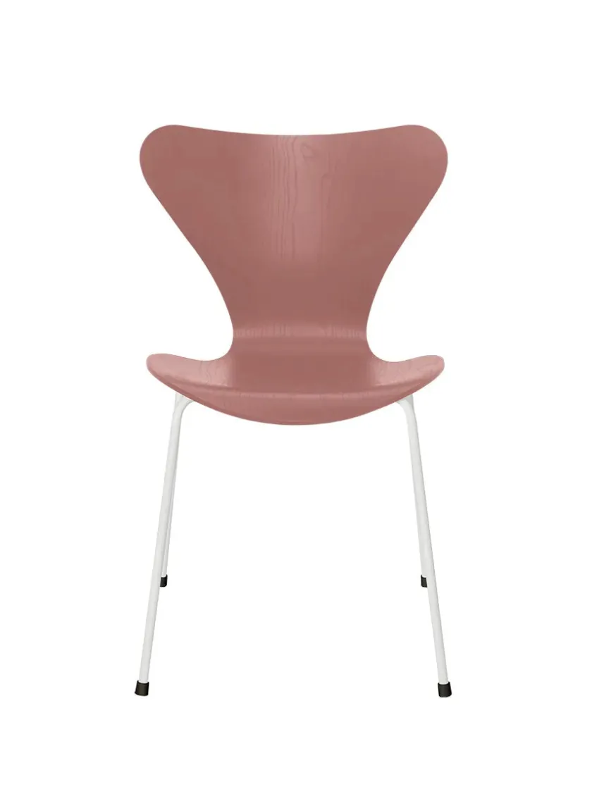 Fritz Hansen 3107 Serie 7 stol i farvet ask af Arne Jacobsen> Spisebordsstole