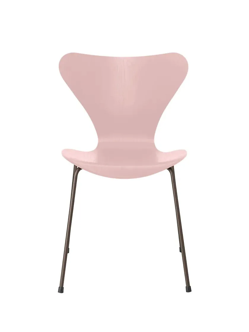 Fritz Hansen 3107 Serie 7 stol i farvet ask af Arne Jacobsen> Spisebordsstole