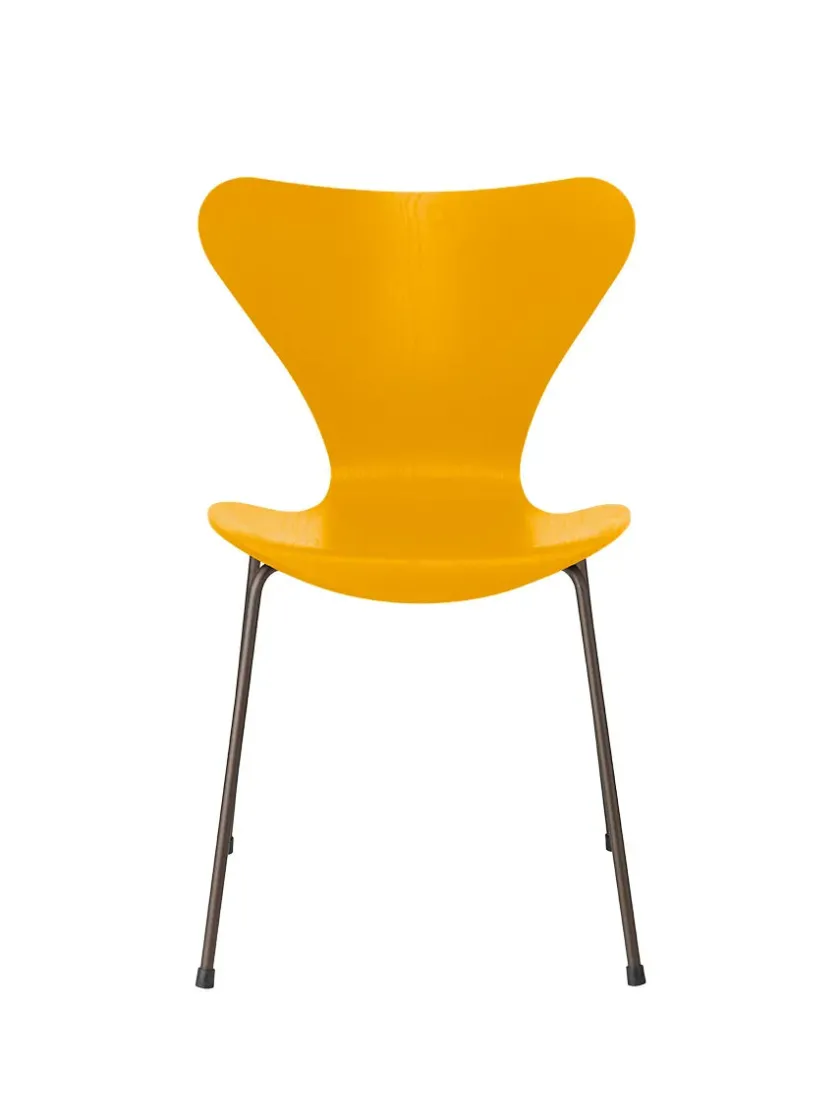 Fritz Hansen 3107 Serie 7 stol i farvet ask af Arne Jacobsen> Spisebordsstole