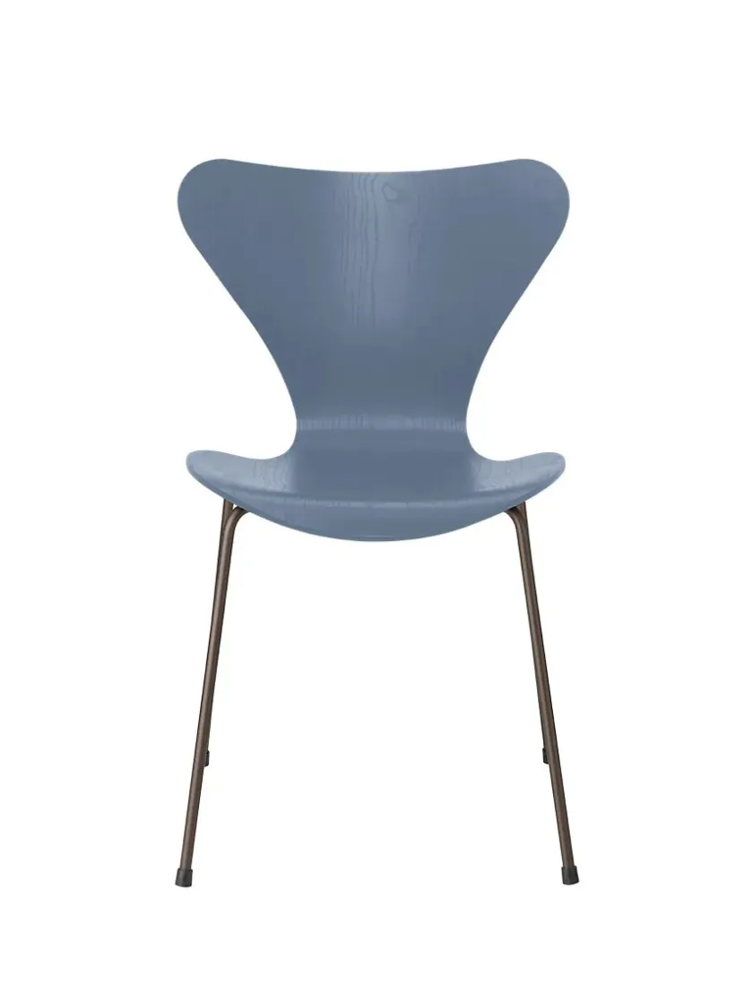 Fritz Hansen 3107 Serie 7 stol i farvet ask af Arne Jacobsen> Spisebordsstole