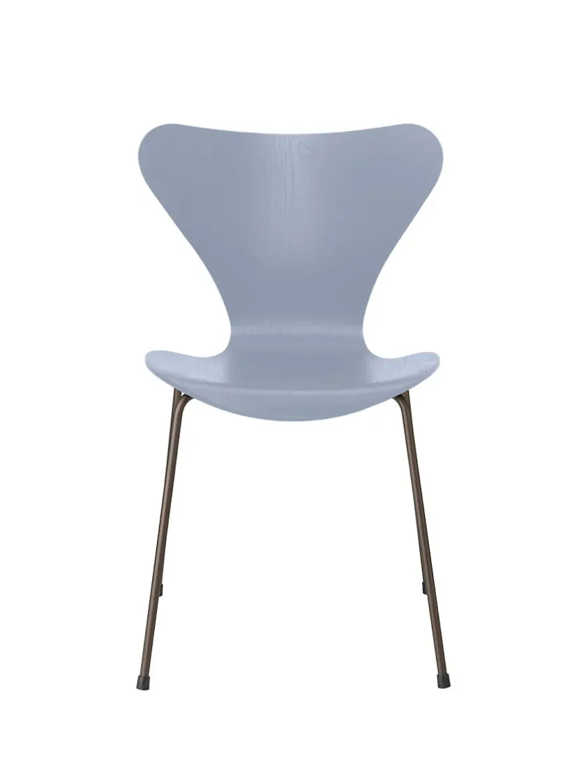 Fritz Hansen 3107 Serie 7 stol i farvet ask af Arne Jacobsen> Spisebordsstole