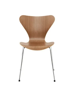 Fritz Hansen 3107 Serie 7 Stol, naturfiner af Arne Jacobsen> Spisebordsstole
