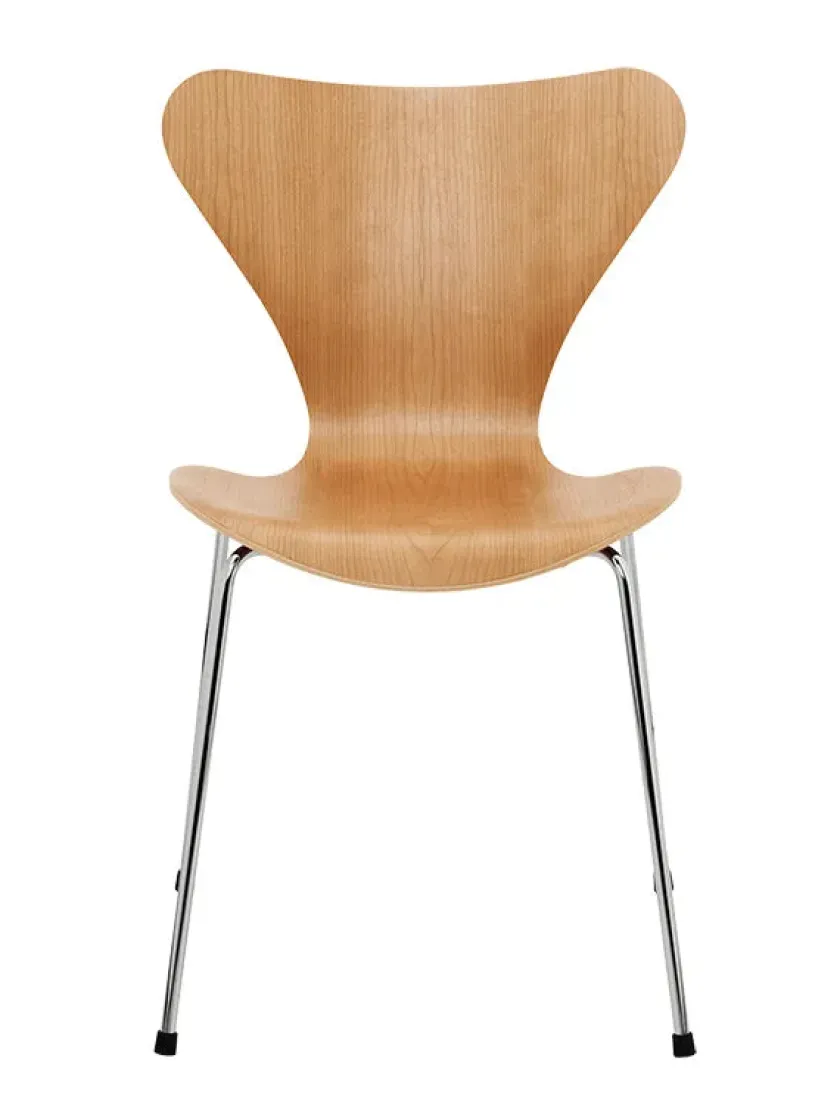 Fritz Hansen 3107 Serie 7 Stol, naturfiner af Arne Jacobsen> Spisebordsstole