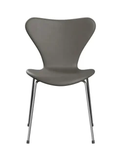 Fritz Hansen 3107 Stol, fuldpolstret Essential læder valnød/brown bronze stel af Arne Jacobsen><noscript><img width=