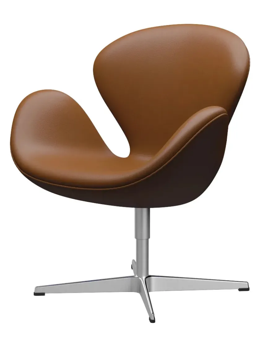 Fritz Hansen 3320 Svanen i stof (prisgruppe 1) af Arne Jacobsen> Lænestole