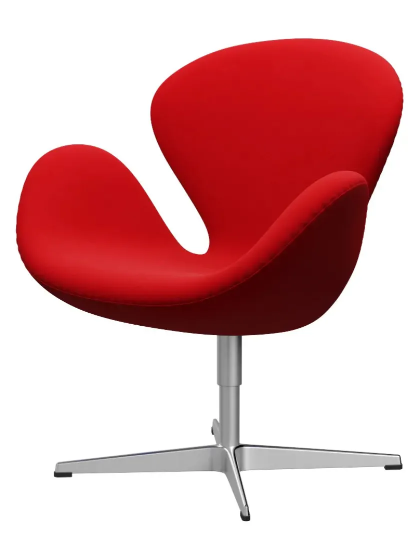 Fritz Hansen 3320 Svanen i stof (prisgruppe 1) af Arne Jacobsen> Lænestole