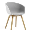 HAY About a Chair AAC22 forsidepolstret, hvid skal fra> Spisebordsstole