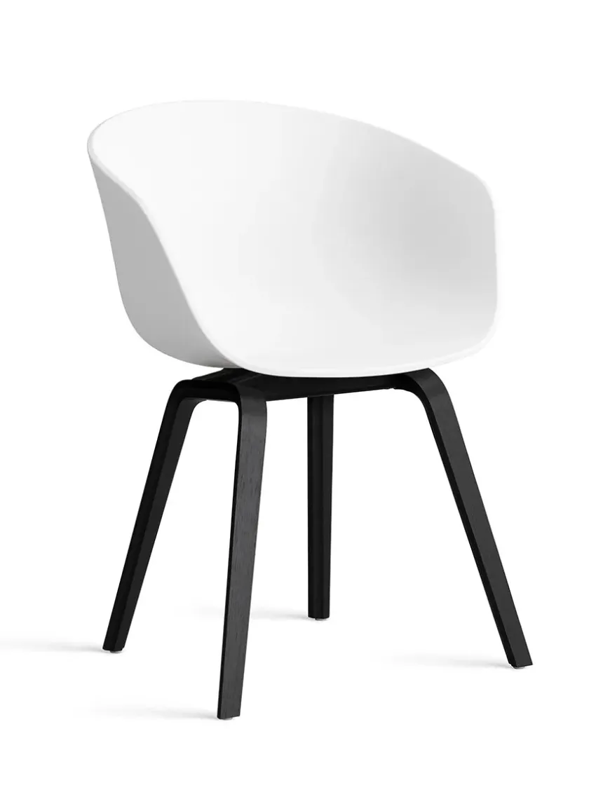 HAY About a Chair AAC22 forsidepolstret, hvid skal fra> Spisebordsstole