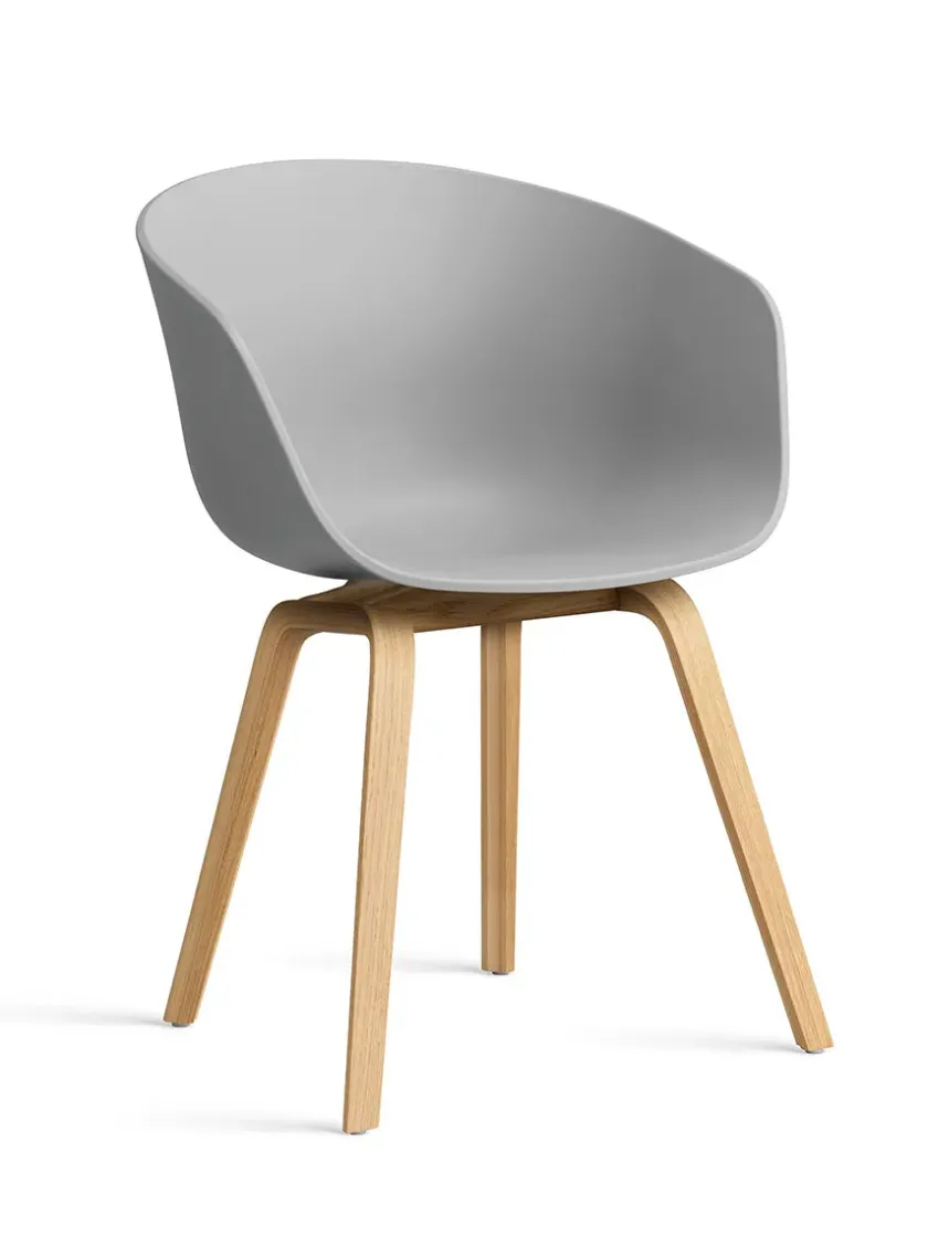 HAY About a Chair AAC22 forsidepolstret, hvid skal fra> Spisebordsstole