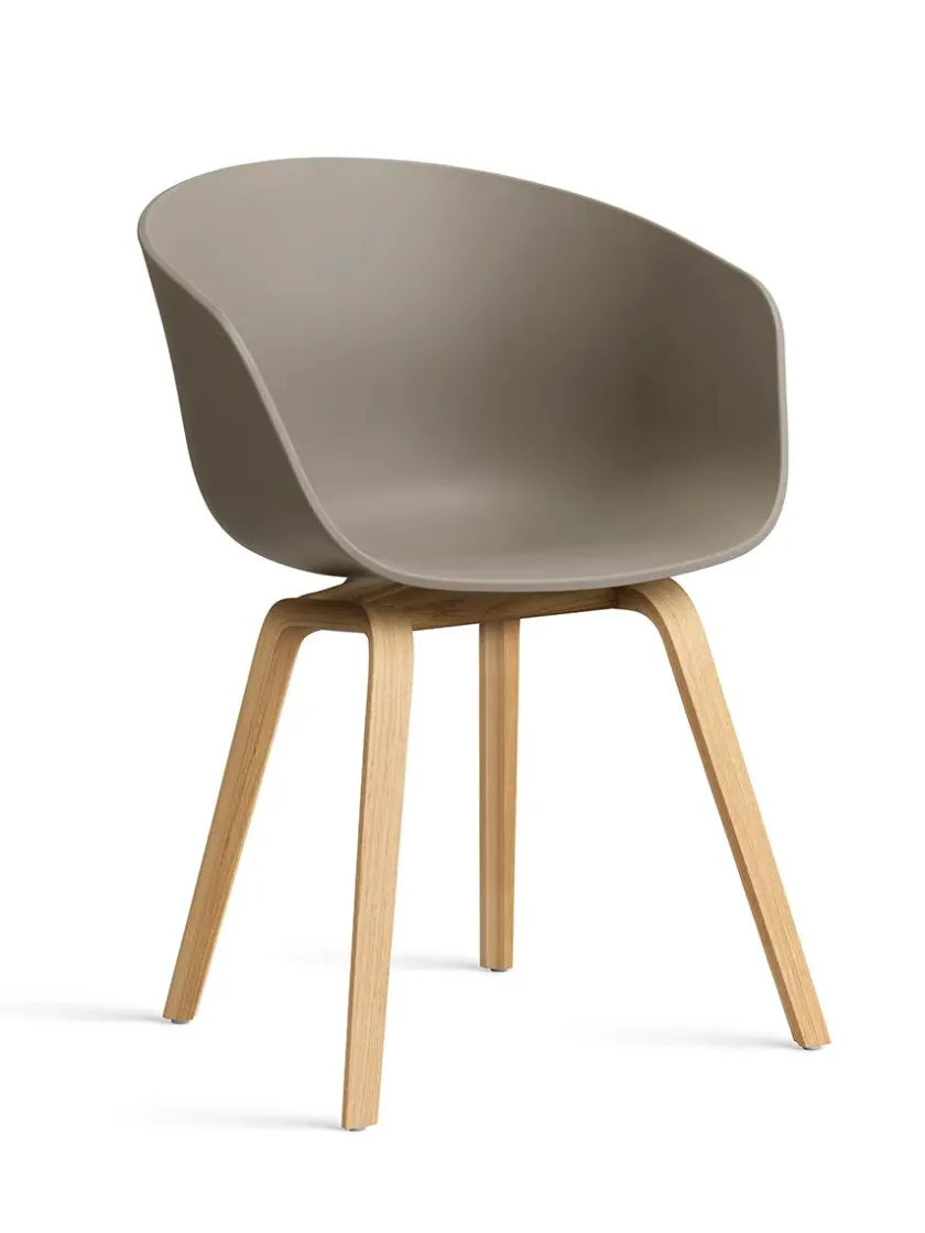 HAY About a Chair AAC22 forsidepolstret, hvid skal fra> Spisebordsstole