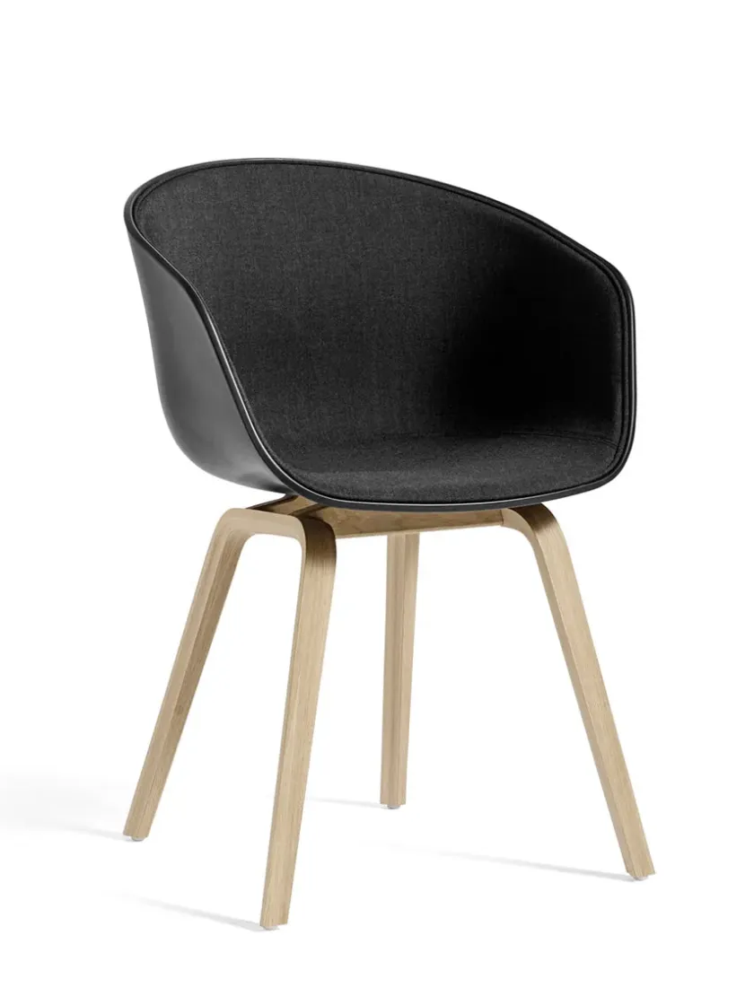 HAY About a Chair AAC22 forsidepolstret, hvid skal fra> Spisebordsstole