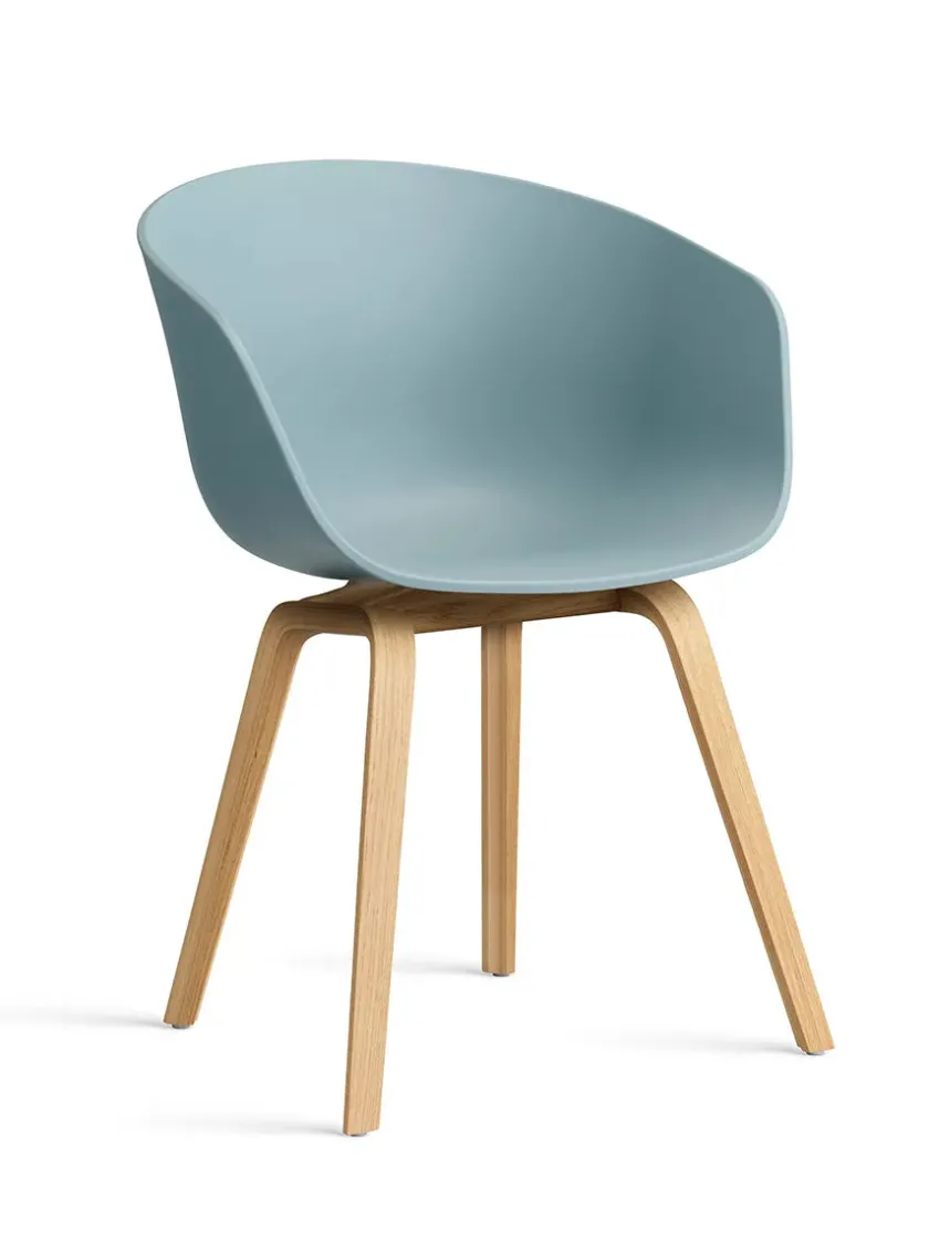 HAY About a Chair AAC22 forsidepolstret, hvid skal fra> Spisebordsstole
