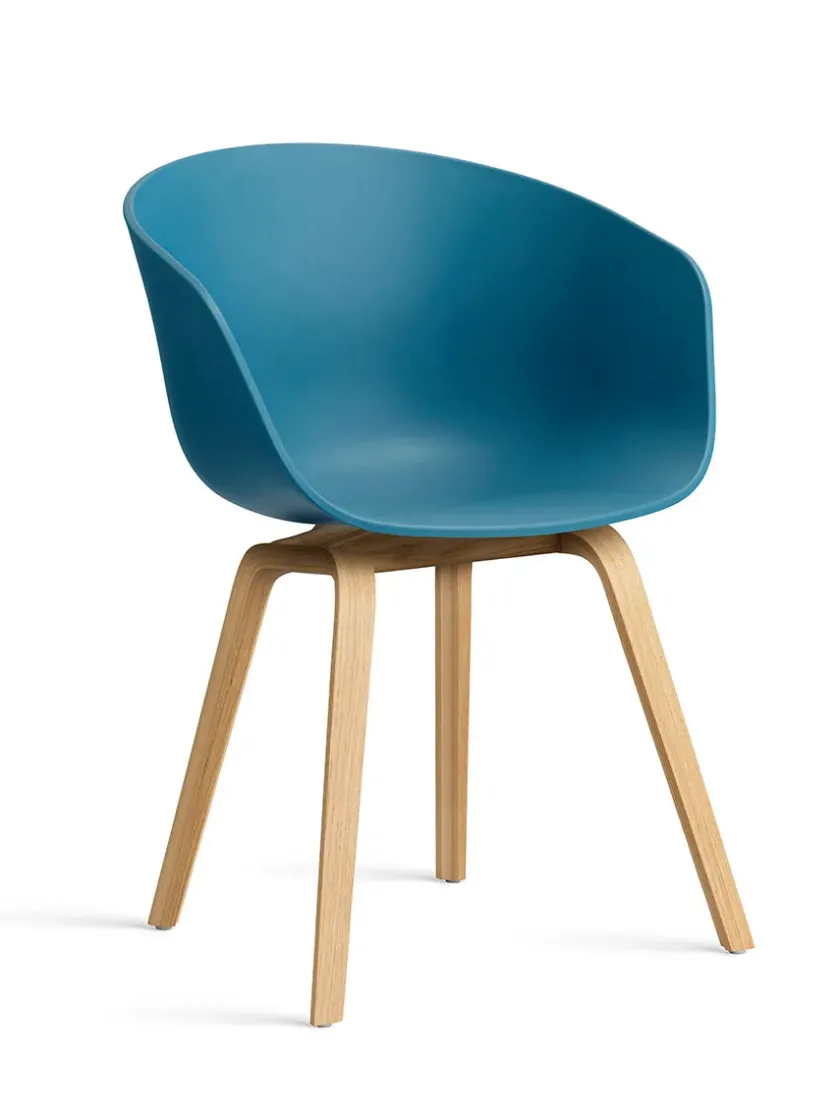 HAY About a Chair AAC22 forsidepolstret, hvid skal fra> Spisebordsstole