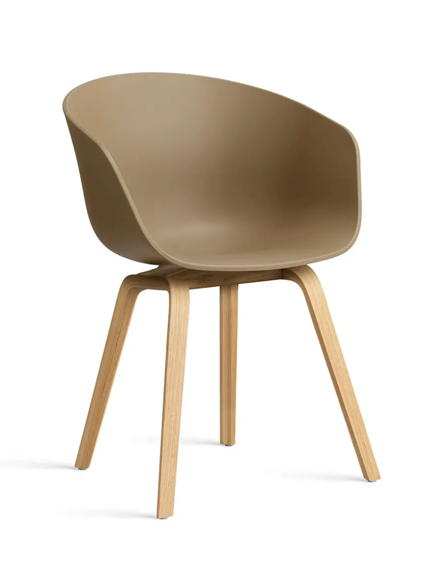 HAY About a Chair AAC22 forsidepolstret, hvid skal fra> Spisebordsstole