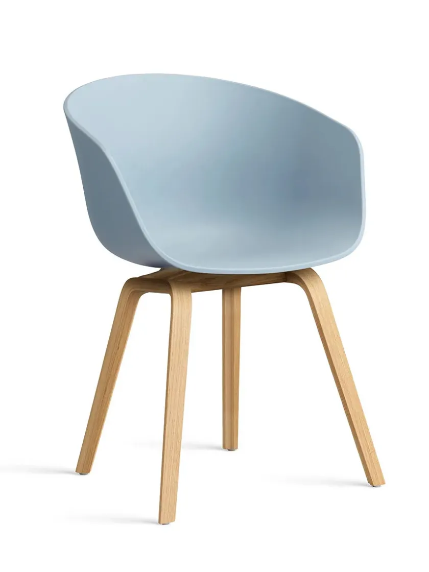 HAY About a Chair AAC22 forsidepolstret, hvid skal fra> Spisebordsstole