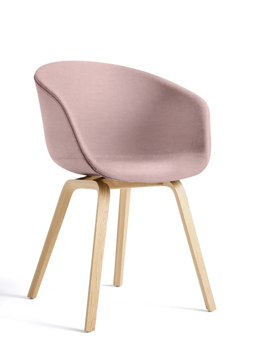 HAY About a Chair AAC22 forsidepolstret, hvid skal fra> Spisebordsstole
