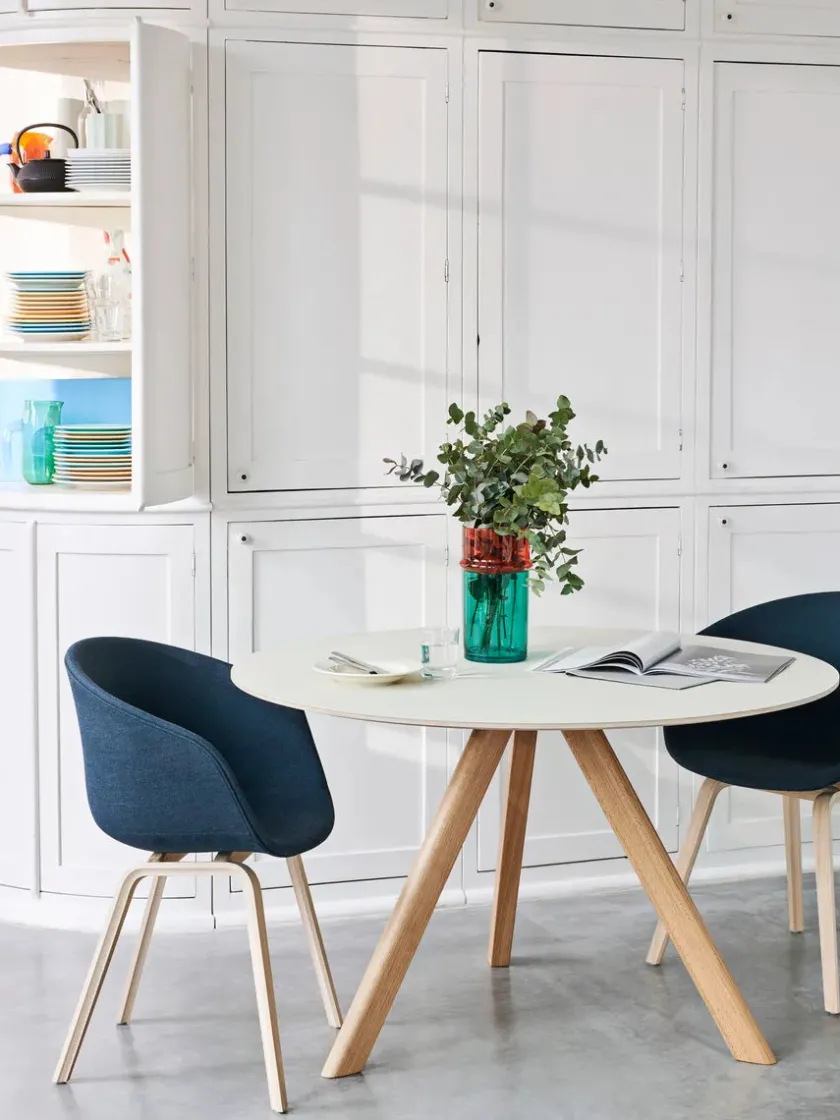 HAY About a Chair AAC22 forsidepolstret, hvid skal fra> Spisebordsstole