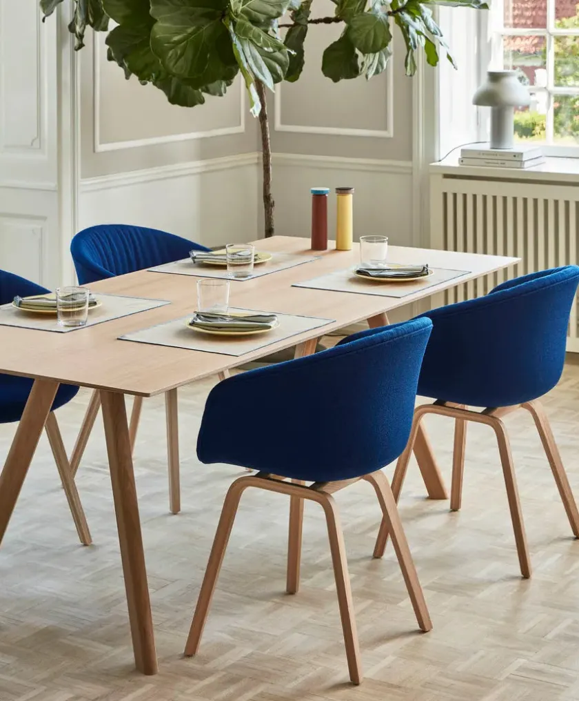 HAY About a Chair AAC22 forsidepolstret, hvid skal fra> Spisebordsstole