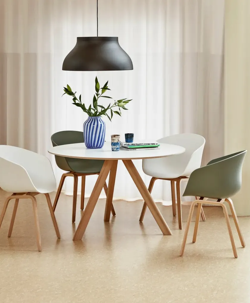 HAY About a Chair AAC22 forsidepolstret, hvid skal fra> Spisebordsstole