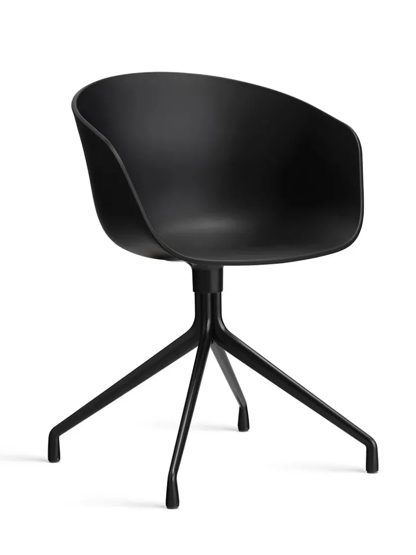 HAY About a Chair AAC52 Forsidepolstret, sort skal fra> Kontorstole