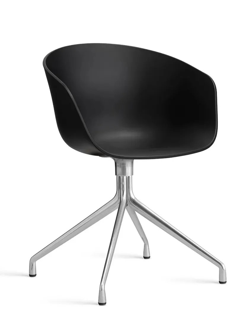 HAY About a Chair AAC52 Forsidepolstret, sort skal fra> Kontorstole