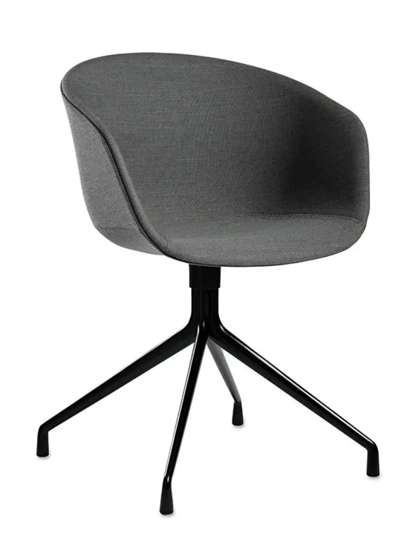 HAY About a Chair AAC52 Forsidepolstret, sort skal fra> Kontorstole