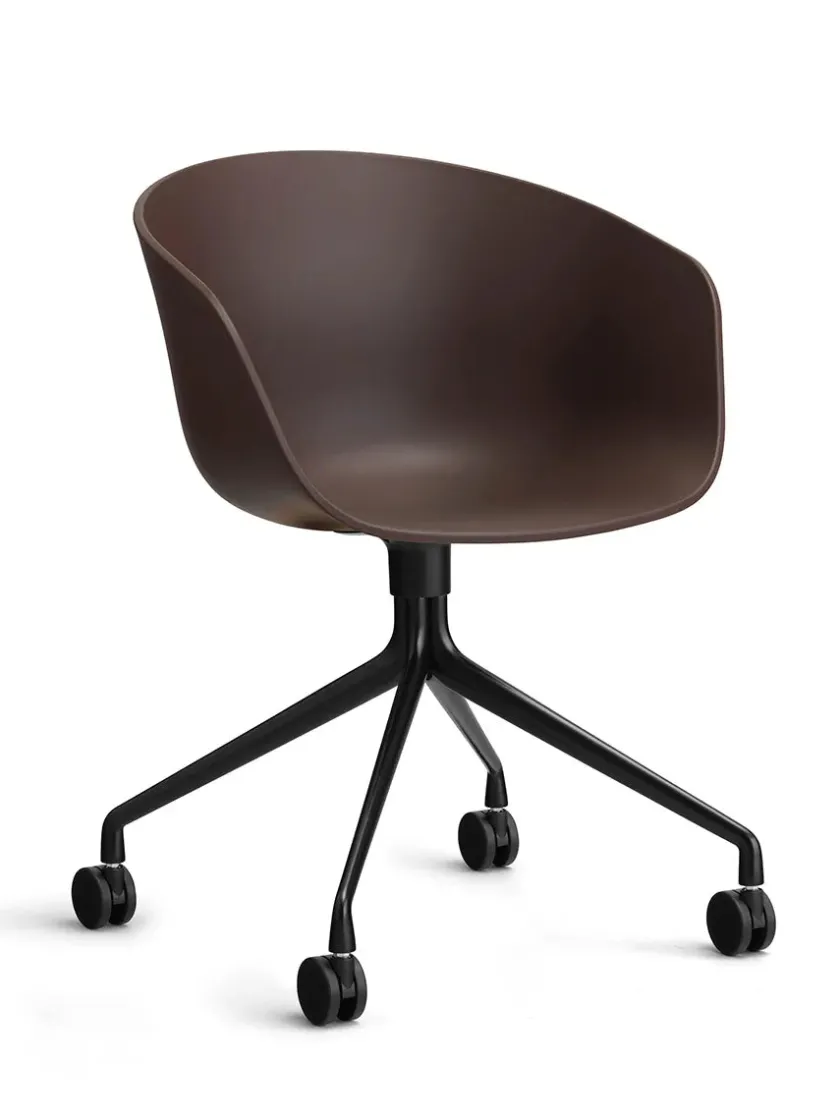 HAY About a Chair AAC52 Forsidepolstret, sort skal fra> Kontorstole